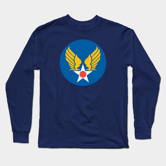 USAAF Patch Long Sleeve T-Shirt by Tailgunnerstudios